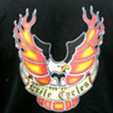 Exile Cycles - Exile Eagle on Black Hoodie - rodehawg