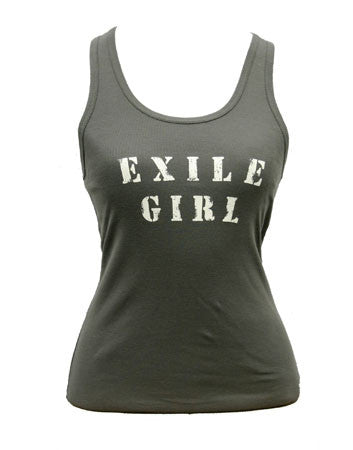 Exile Cycles Girls Army,  green vest T-shirt - rodehawg