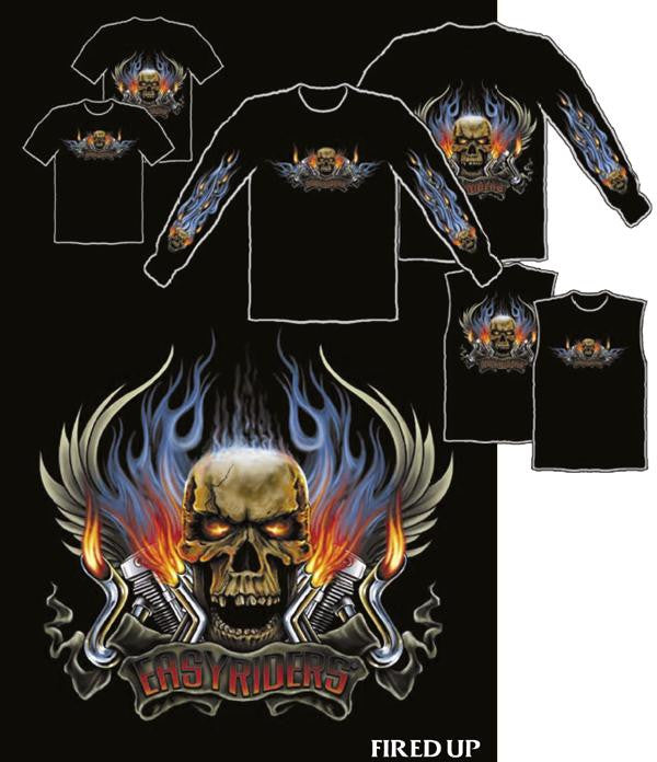 Easyriders Fired Up Long Sleeve T-shirt - rodehawg