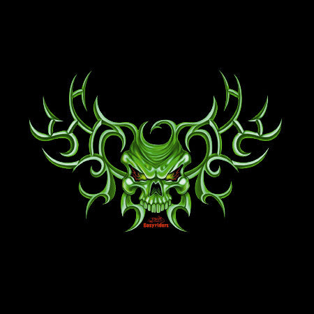 Easyriders Green Skull Long Sleeve T-shirt - rodehawg