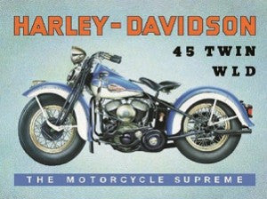 45 WLD Harley Tin Sign - rodehawg
