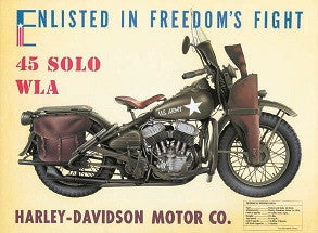 45 WLA Harley Tin Sign - rodehawg