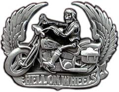 Hell on Wheels Biker Belt Buckle Siskiyou - rodehawg