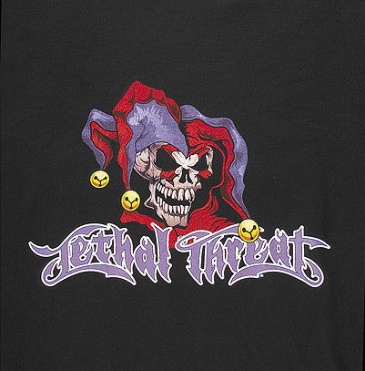 Jester Skull  Black T-shirt Lethal Threat