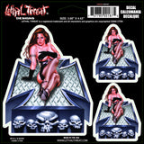 Iron Cross Lady LT06032 Lethal Threat Decal