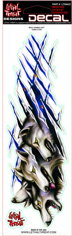 Wolf Shred (left) LT00423 Lethal Threat Decal