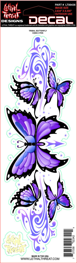 Tribal Butterfly LT00436 Lethal Threat Decal