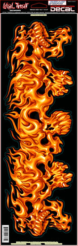 Skulls on Fire LT02011 Lethal Threat Decal