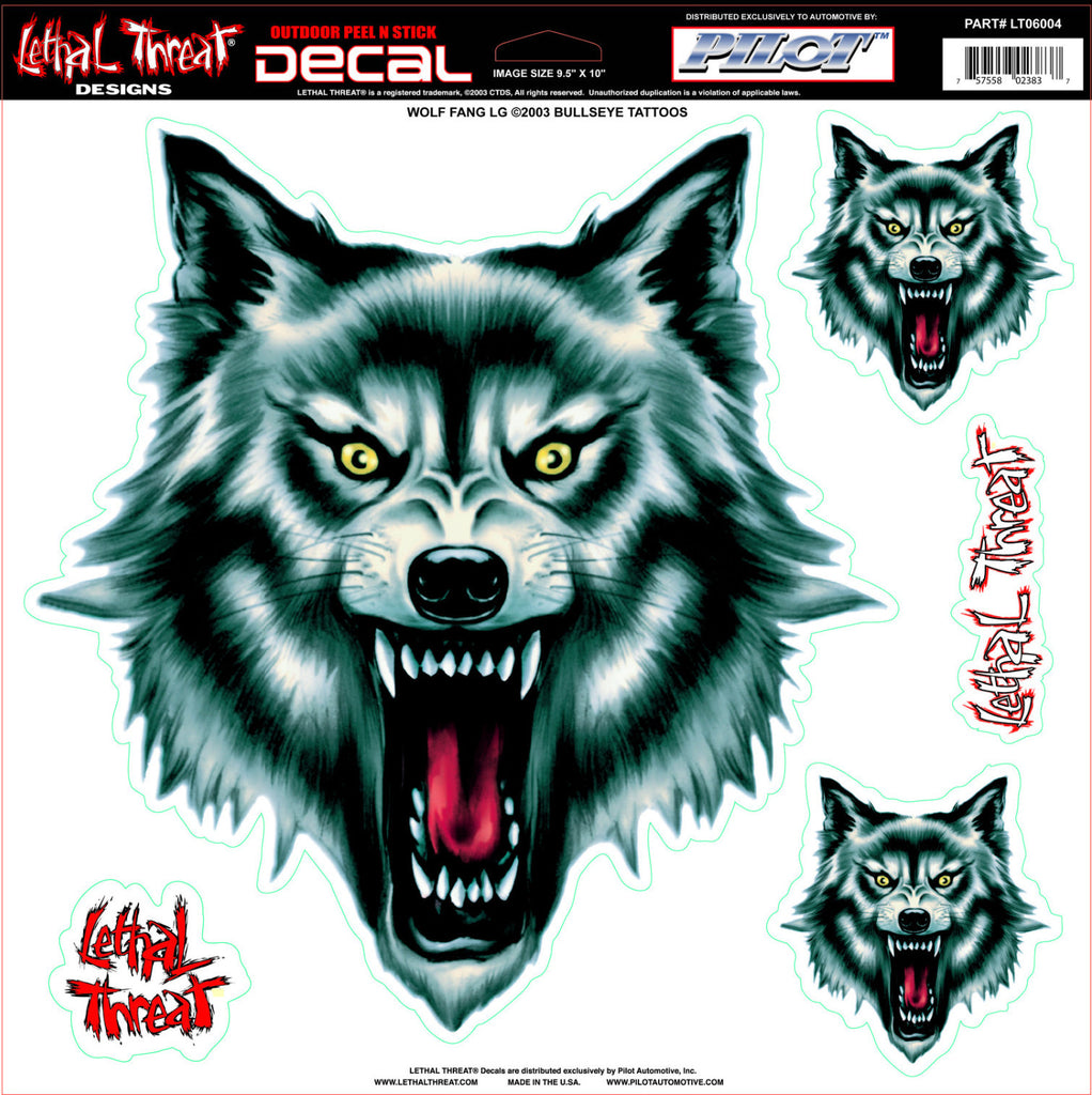 Wolf Fangs  LT06004 Lethal Threat Decal