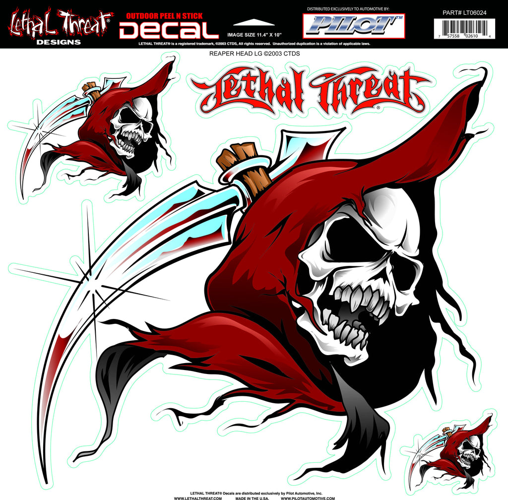 Reaper Head LT06024 Lethal Threat Decal