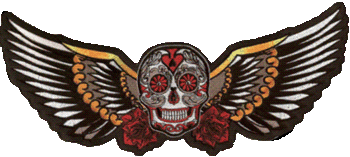 Day of the Dead Skull  LT30058 Lethal Threat Patch - rodehawg