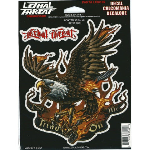 Dont Tread on Me- 6" by 8"  - LT88135  Lethal threat Decal - rodehawg