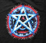 Pentagram Hoodie Harry Crow Large Front & Sleeve Print Rare & Collectable