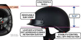Shorty Helmet German Cross DOT Approved