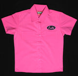 Exile Cycles Girls, Fitted Workshirt, short sleeve, Pink - rodehawg