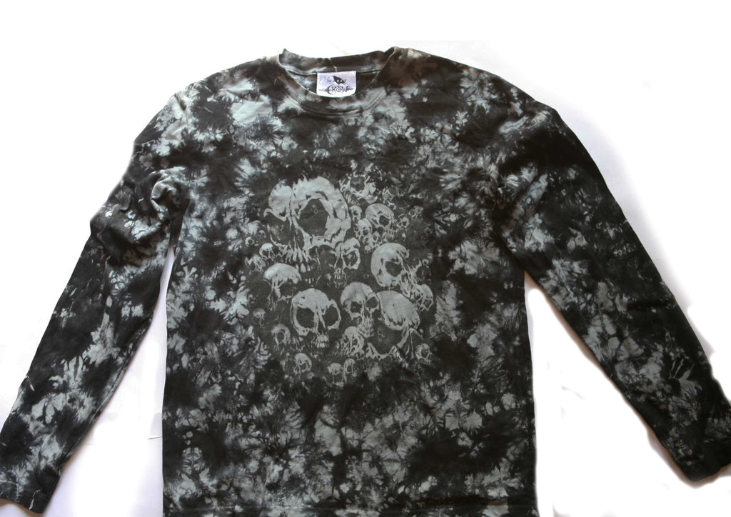 Skull Pile Tie Die Harry Crow Long Sleeve T Shirt Large Front Print Collectable