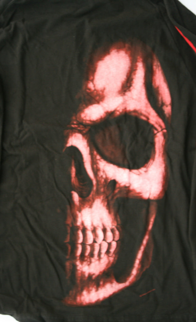 Red Skull Short Sleeve T Shirt with Back Print by Spiral Design