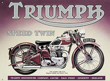 Triumph Speed Twin Tin Sign